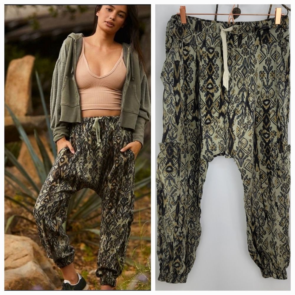Free people movement rise to the sun harem pants khaki *rare**